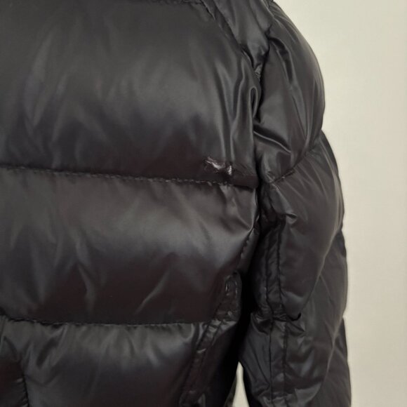 Andrew Marc Down Jacket Black Shiny Moto Zippers Puffer 650 Fill Size Small - Picture 5 of 13